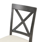 Salle à manger moderne en bois avec table ronde et chaises