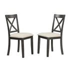 Salle à manger moderne en bois avec table ronde et chaises