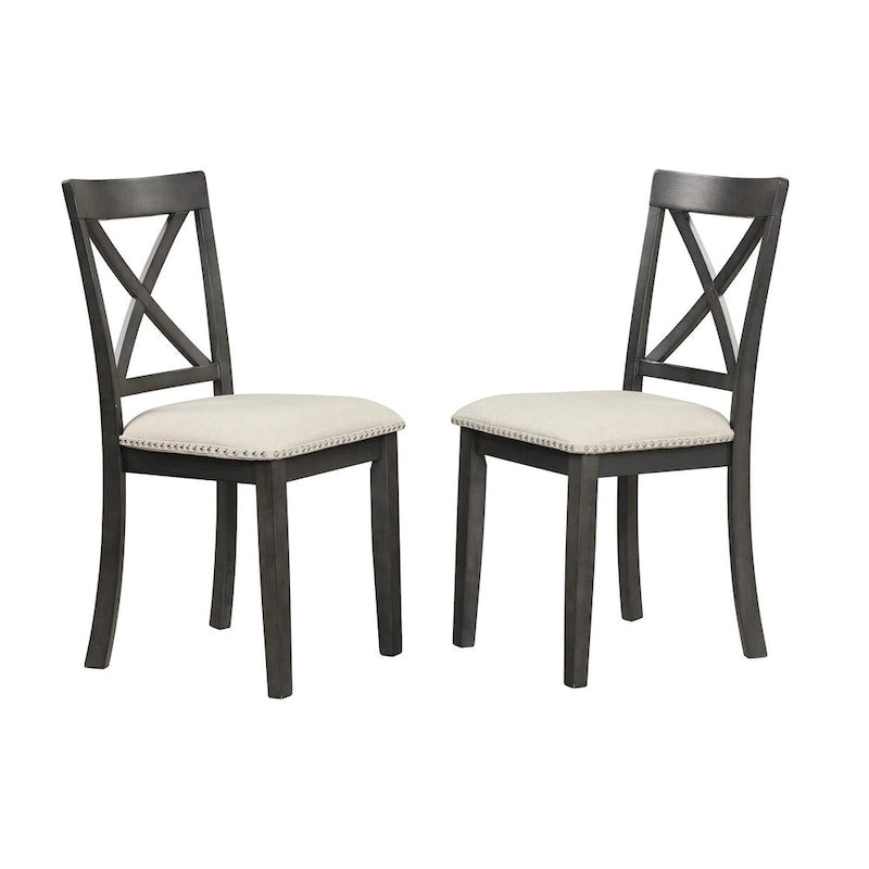 Salle à manger moderne en bois avec table ronde et chaises