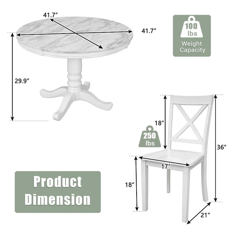 Salle à manger moderne en bois avec table ronde et chaises