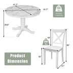 Salle à manger moderne en bois avec table ronde et chaises