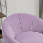 Fauteuil d'appoint moderne pivotant à 360° en velours de 28,75" avec structure en bois et coussin lombaire