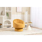 Fauteuil d'appoint moderne pivotant à 360° en velours de 28,75" avec structure en bois et coussin lombaire