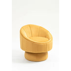 Fauteuil d'appoint moderne pivotant à 360° en velours de 28,75" avec structure en bois et coussin lombaire
