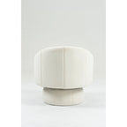 Fauteuil d'appoint moderne pivotant à 360° en velours de 28,75" avec structure en bois et coussin lombaire