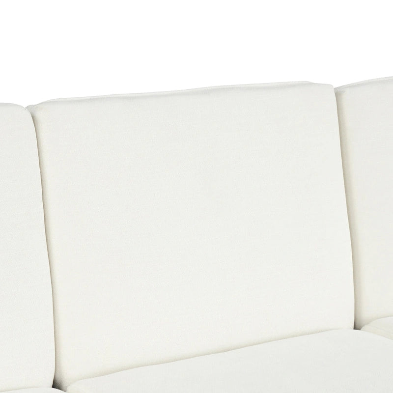 94.1 Canapé Futon d'Angle en Chenille avec Dossier Réglable et Chaise Longue Réversible