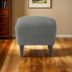 Fauteuil club capitonné moderne de 32,5 po avec pouf et clous décoratifs pour salon