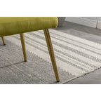 Fauteuil d'appoint capitonné vert olive 32,28 avec pouf