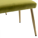 Fauteuil d'appoint capitonné vert olive 32,28 avec pouf