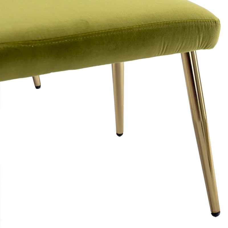 Fauteuil d'appoint capitonné vert olive 32,28 avec pouf