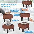Fauteuil d'appoint pivotant moderne avec pouf pour salon ou chambre à coucher