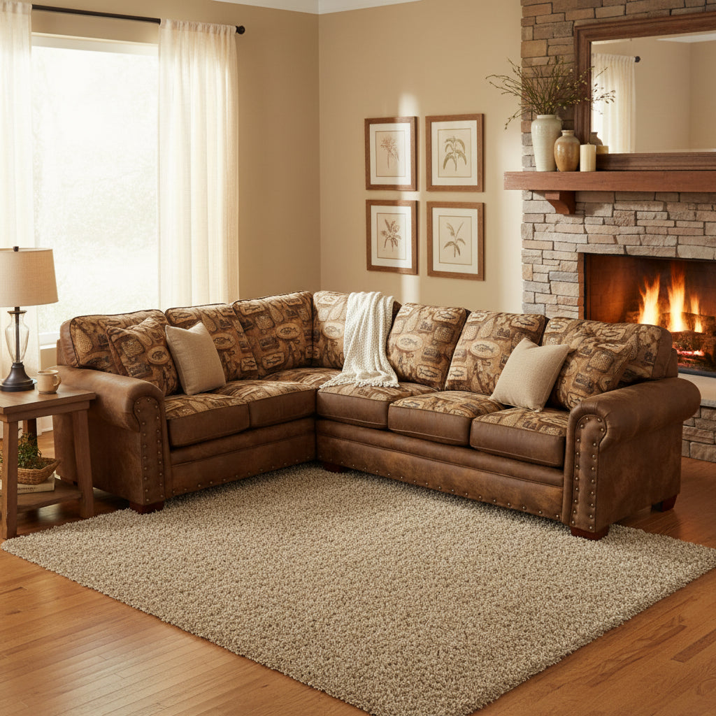 American Furniture Classics Model River Bend Two Piece Sectional Sofa