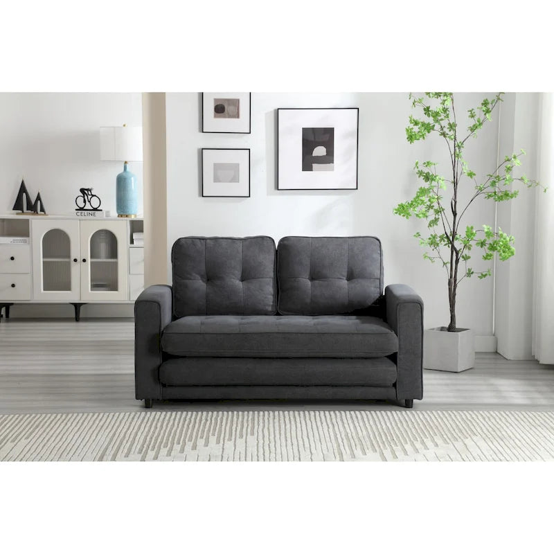Canapé-lit convertible 3 plis en velours moelleux - 31,10 x 55,00 x 31,00
