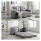 Canapé-lit convertible 3 plis en velours moelleux - 31,10 x 55,00 x 31,00