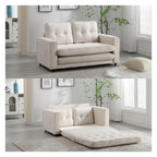Canapé-lit convertible 3 plis en velours moelleux - 31,10 x 55,00 x 31,00