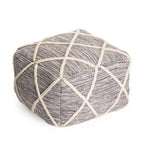 Kirkwood Lake Pouf Ottoman Bleu 22 Pouces - Repose-Pieds Fait à la Main pour Salon, Chambre, Chambre de Bébé, Chambre d'Enfant
