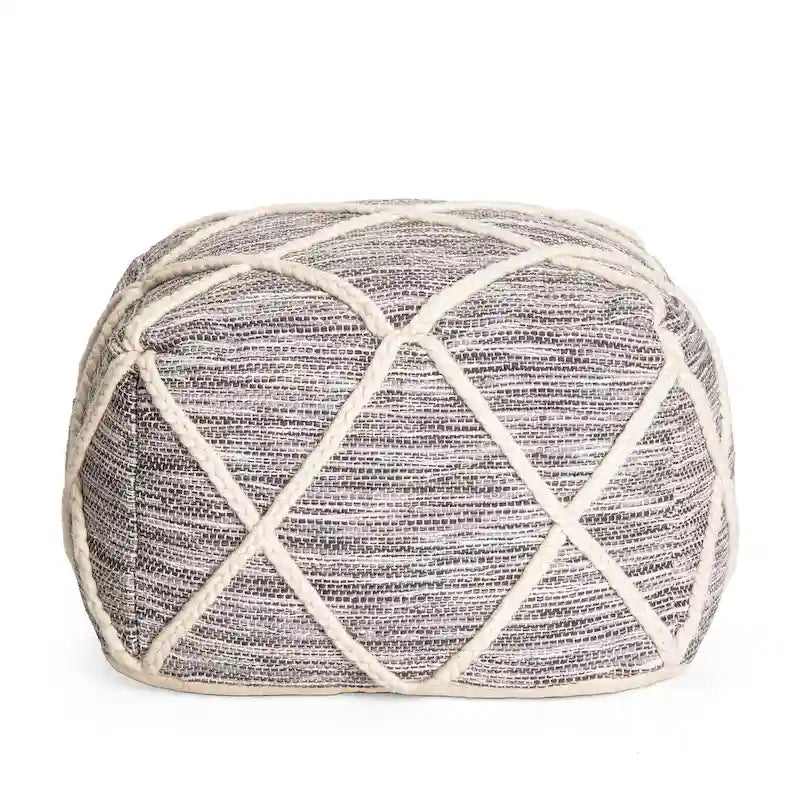 Kirkwood Lake Pouf Ottoman Bleu 22 Pouces - Repose-Pieds Fait à la Main pour Salon, Chambre, Chambre de Bébé, Chambre d'Enfant