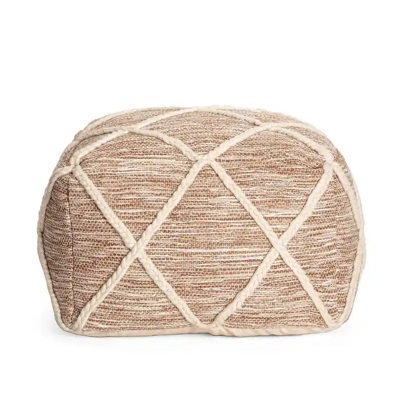 Kirkwood Lake Pouf Ottoman Bleu 22 Pouces - Repose-Pieds Fait à la Main pour Salon, Chambre, Chambre de Bébé, Chambre d'Enfant