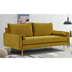 Canapé Villeda 70W en polyester avec accoudoirs carrés