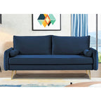 Canapé Villeda 70W en polyester avec accoudoirs carrés