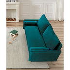 Canapé Villeda 70W en polyester avec accoudoirs carrés