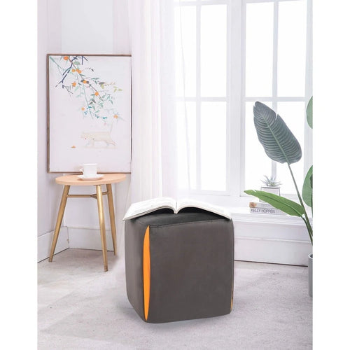 Petit repose-pieds ottoman de 14 po – Pouf ottoman avec siège en velours