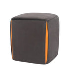 Petit repose-pieds ottoman de 14 po – Pouf ottoman avec siège en velours