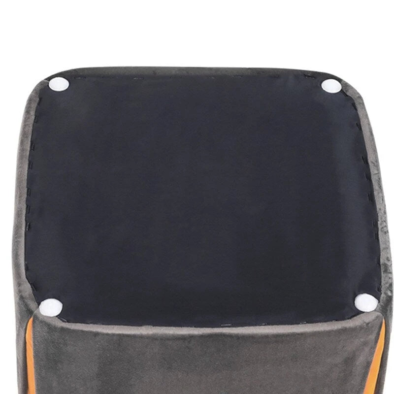 Petit repose-pieds ottoman de 14 po – Pouf ottoman avec siège en velours