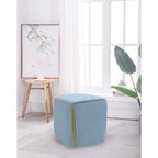 Petit repose-pieds ottoman de 14 po – Pouf ottoman avec siège en velours