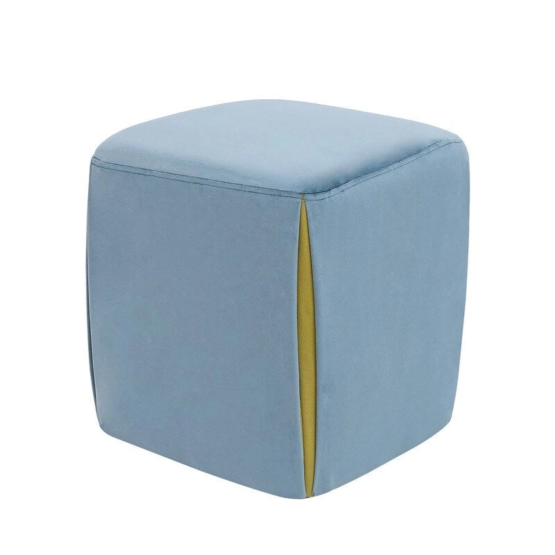 Petit repose-pieds ottoman de 14 po – Pouf ottoman avec siège en velours