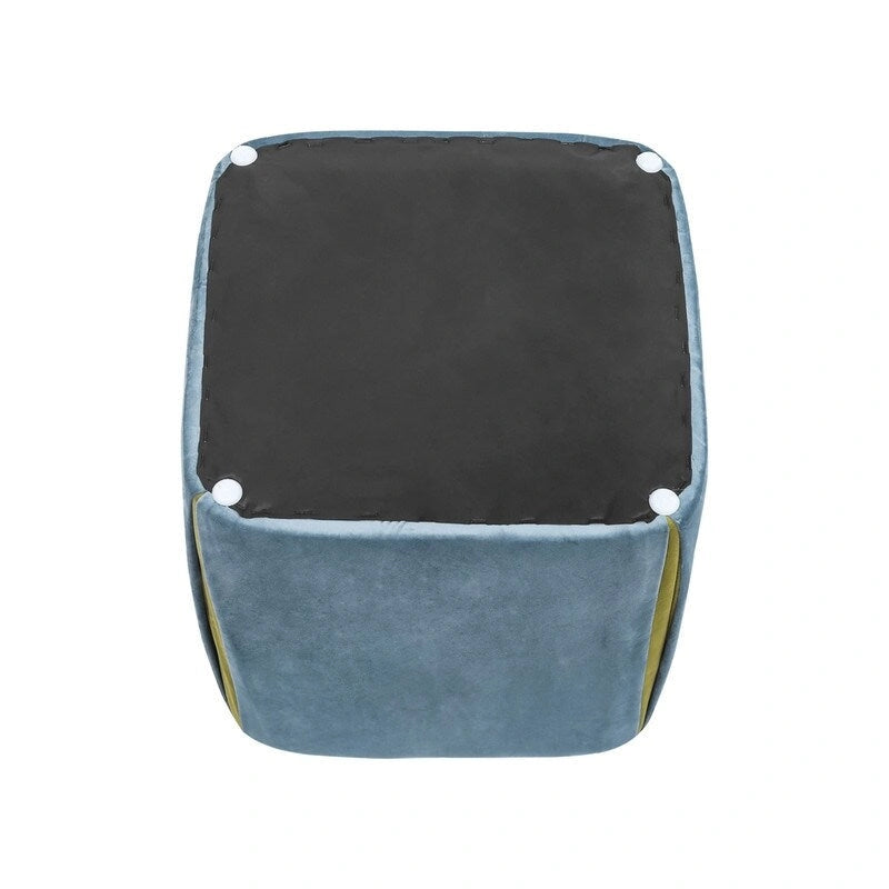 Petit repose-pieds ottoman de 14 po – Pouf ottoman avec siège en velours