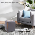 Petit repose-pieds ottoman de 14 po – Pouf ottoman avec siège en velours