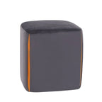 Petit repose-pieds ottoman de 14 po – Pouf ottoman avec siège en velours