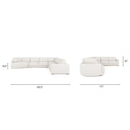 Canapé d'angle modulable Laguna 165,5 avec méridienne