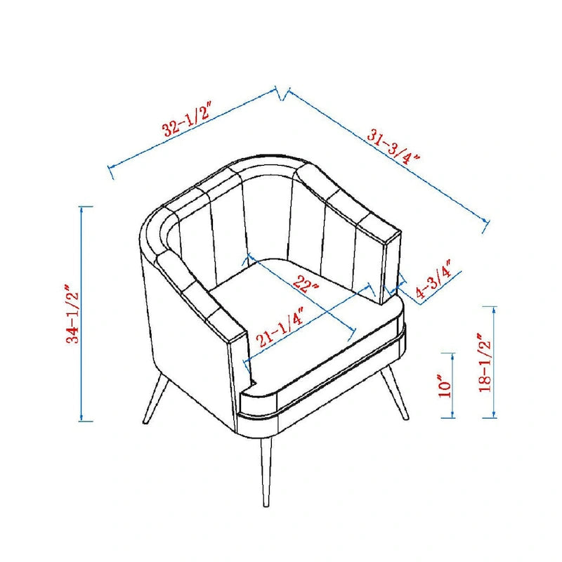 Fauteuil d'appoint contemporain rembourré Delicia