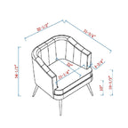 Fauteuil d'appoint contemporain rembourré Delicia