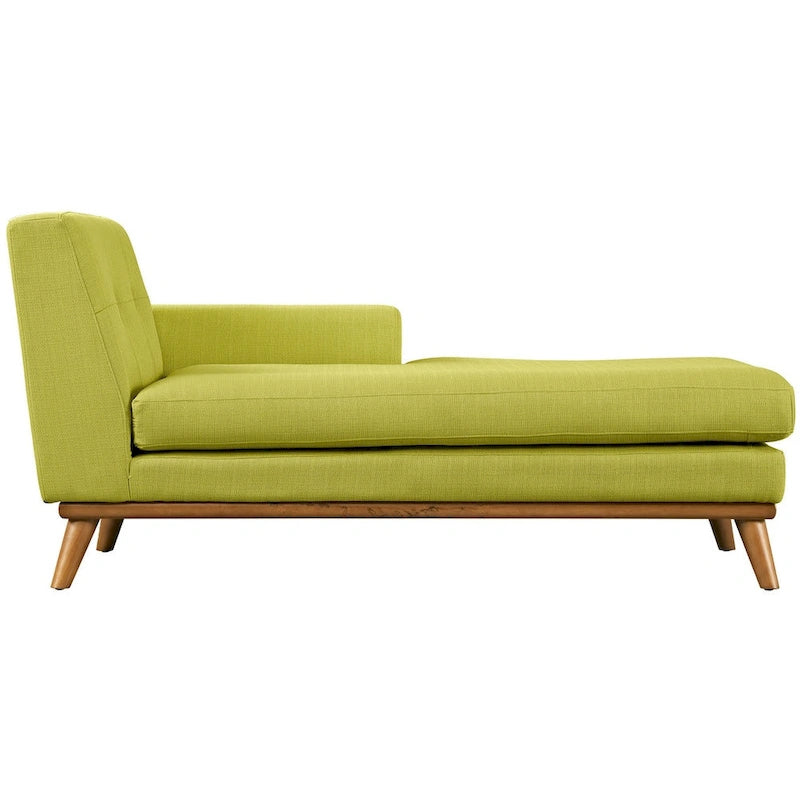 Chaise longue du milieu du siècle à bras gauche