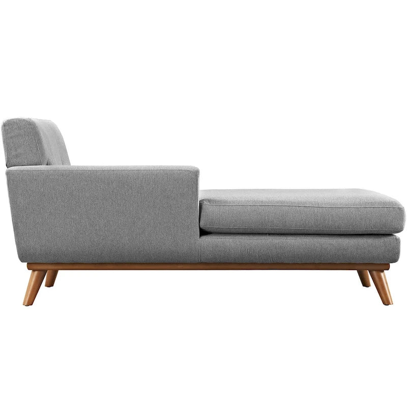 Chaise longue du milieu du siècle à bras gauche