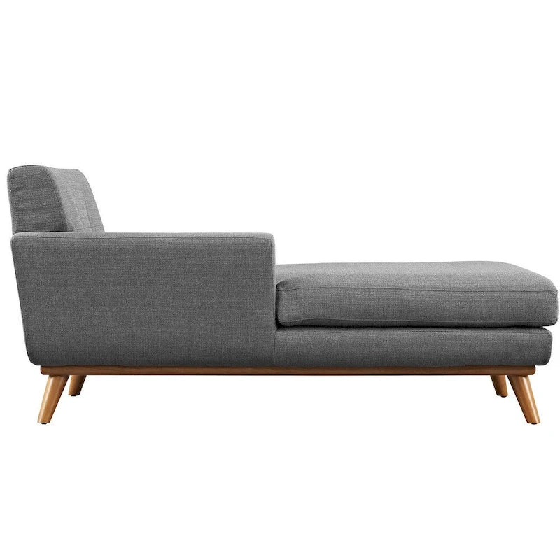 Chaise longue du milieu du siècle à bras gauche