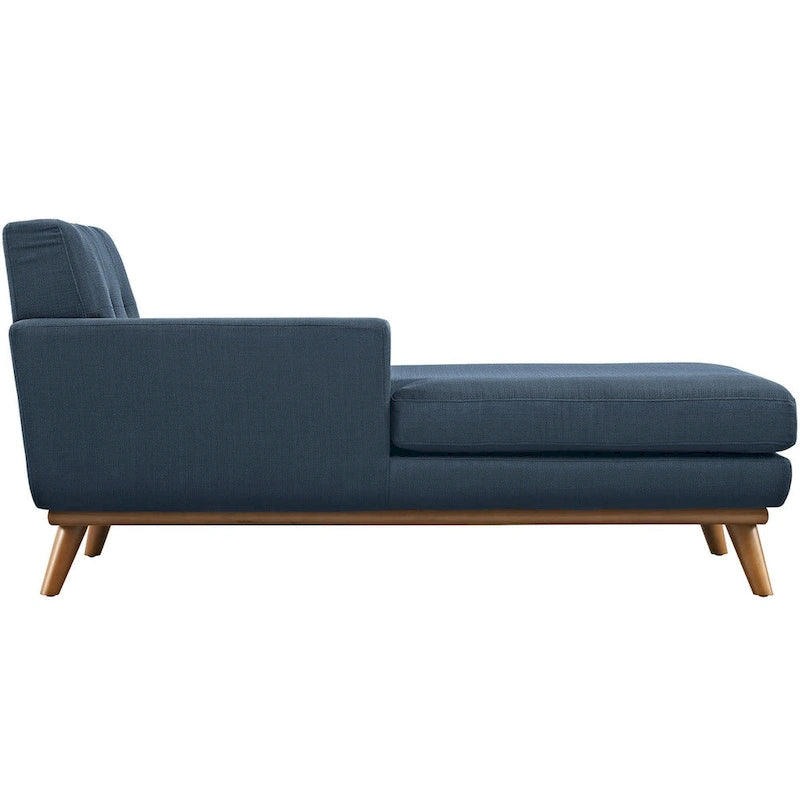 Chaise longue du milieu du siècle à bras gauche