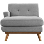 Chaise longue du milieu du siècle à bras gauche