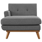 Chaise longue du milieu du siècle à bras gauche