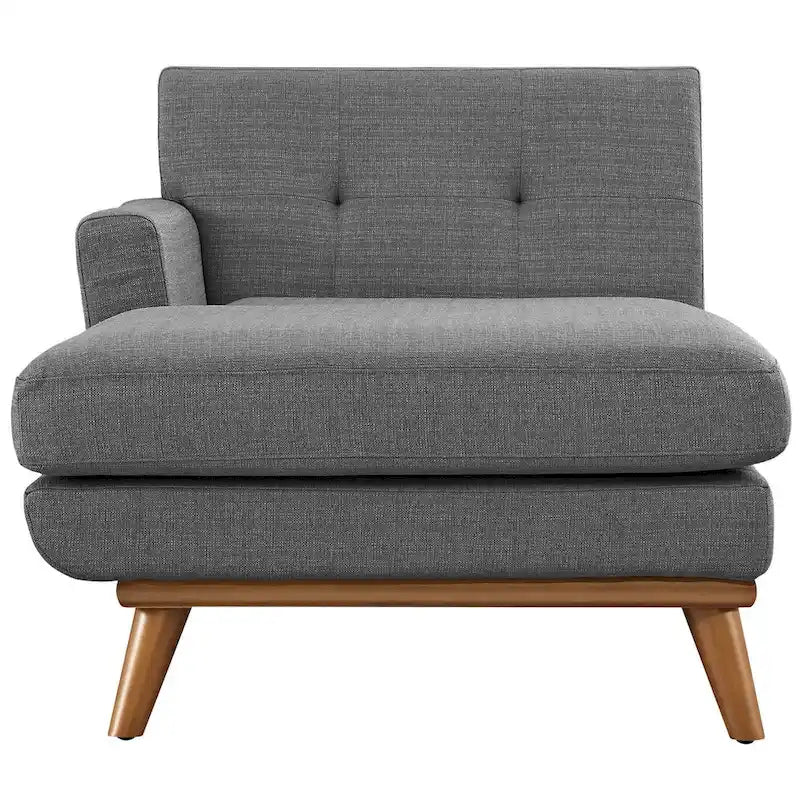 Chaise longue du milieu du siècle à bras gauche