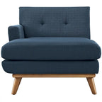 Chaise longue du milieu du siècle à bras gauche