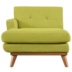 Chaise longue du milieu du siècle à bras gauche