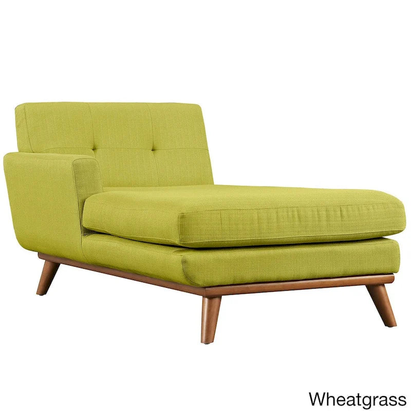 Chaise longue du milieu du siècle à bras gauche