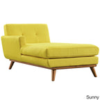 Chaise longue du milieu du siècle à bras gauche