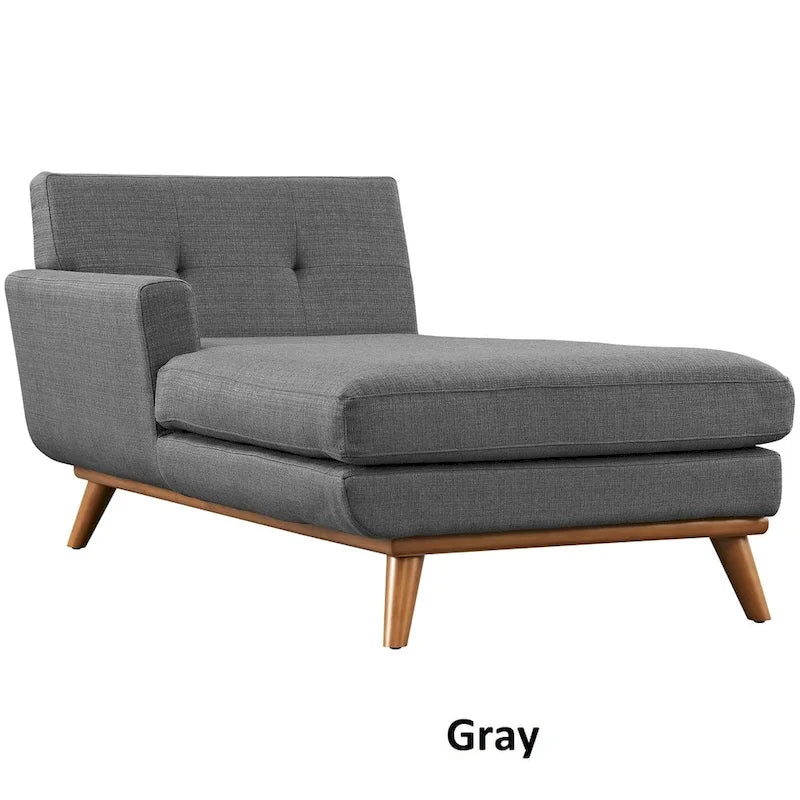 Chaise longue du milieu du siècle à bras gauche