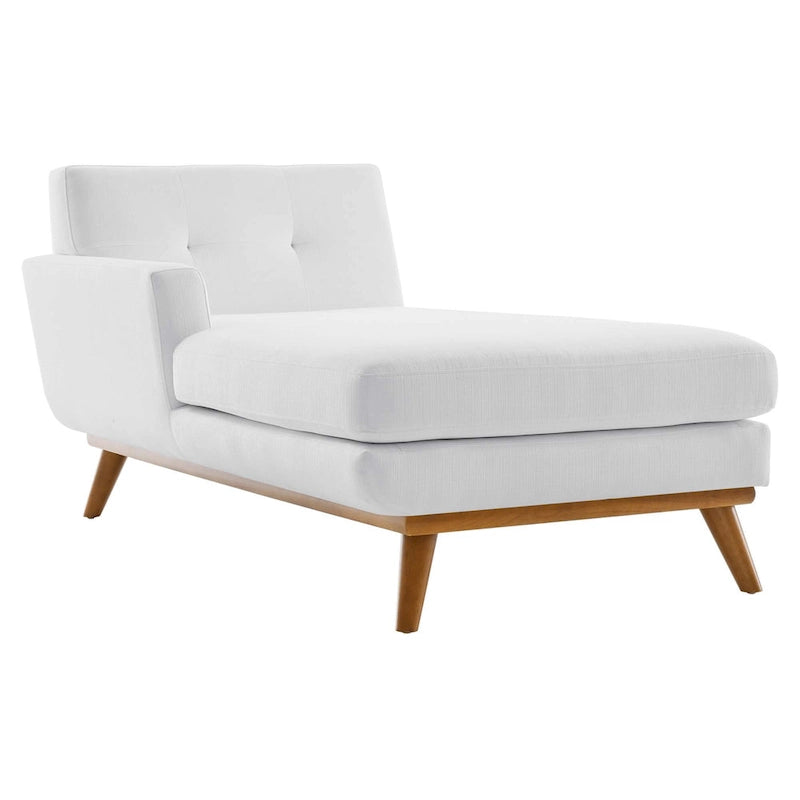 Chaise longue du milieu du siècle à bras gauche