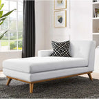 Chaise longue du milieu du siècle à bras gauche